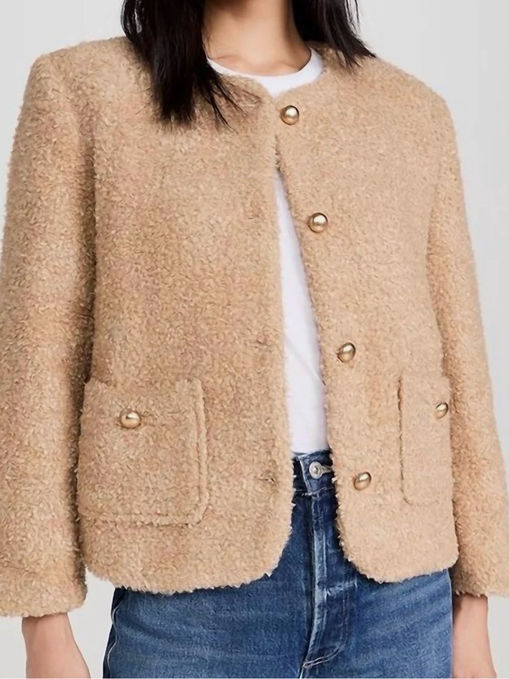 NWT Moon River Round Neck Sherpa Jacket/Cardigan from Tuckernuck